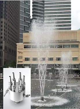 rotating fountain nozzles